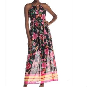 Nicole Miller Halter Maxi Dress